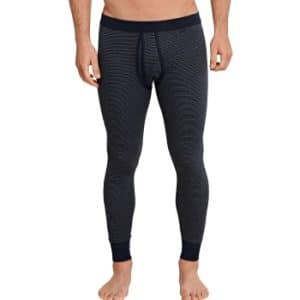 Schiesser Lange underbukser Classic Daywear Long Underpants With Fly Mørkblå bomuld 3XL Herre